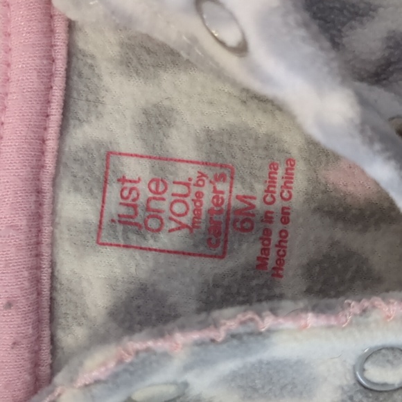 JUST ONE YOU White and Grey Animal Print Jumpsuit with Cat Ear Hood - Picture 2 of 2